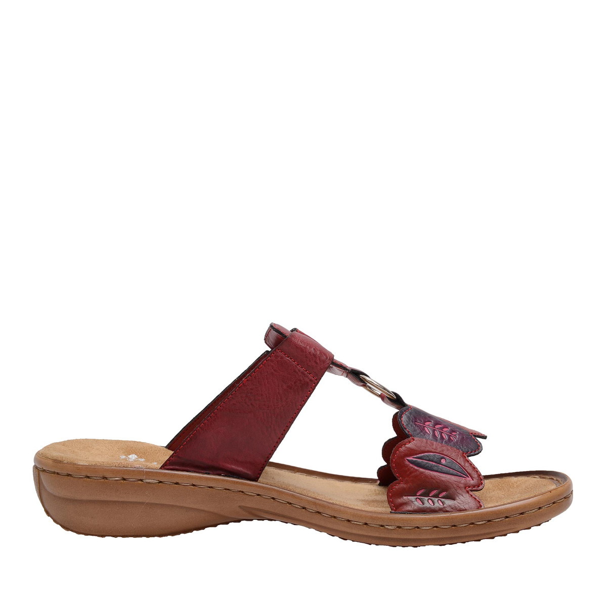 detail Dámské nazouváky RIEKER RIE-1023077-S7 vínová