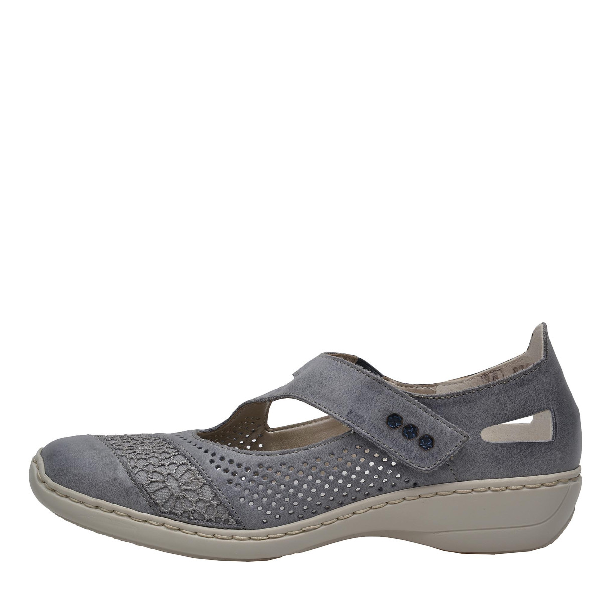 detail Dámské baleríny RIEKER RIE-1023569-S8 modrá