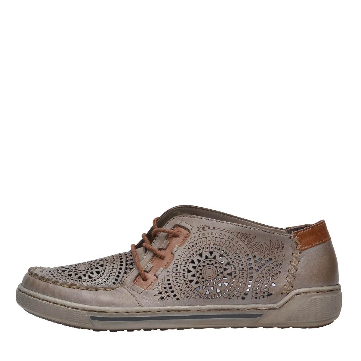 detail Dámské polobotky RIEKER 42443/62 BEIGE F/S 8