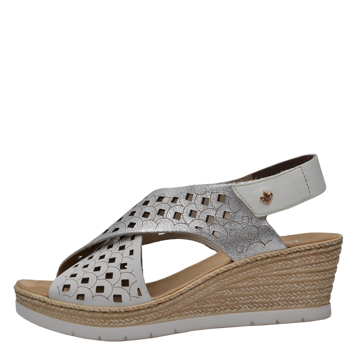 detail Dámská obuv RIEKER 61946/80 WEISS/SILVER F/S 8