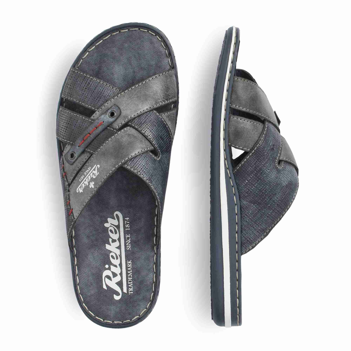 detail Pánské nazouváky RIEKER 21062-15 modrá S5