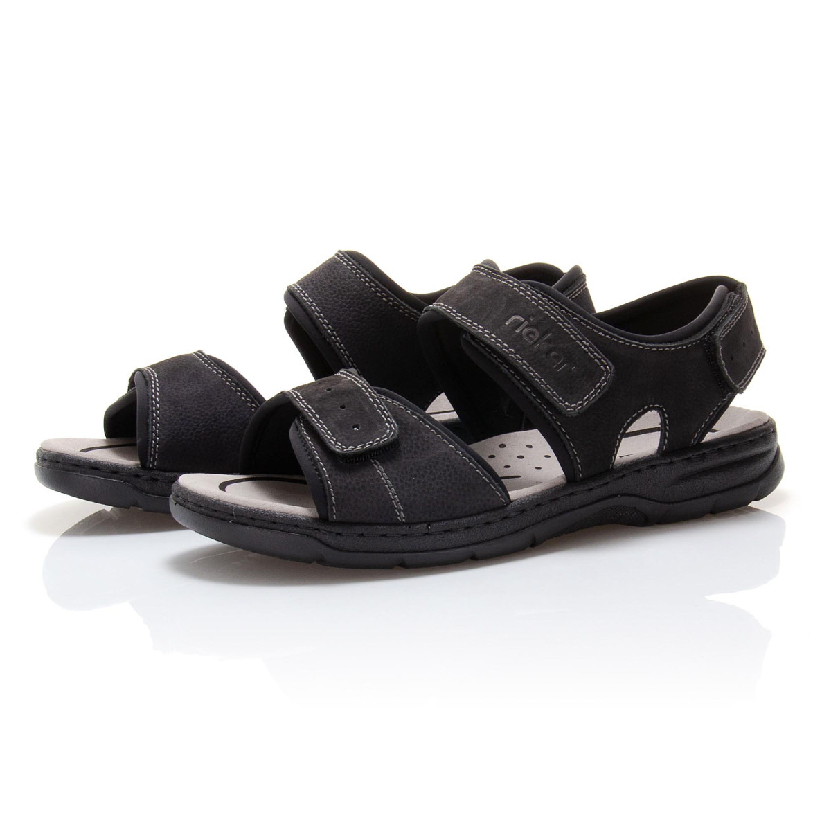 detail Pánské černé sandály RIEKER 26274-00 SCHWARZ F/S 9