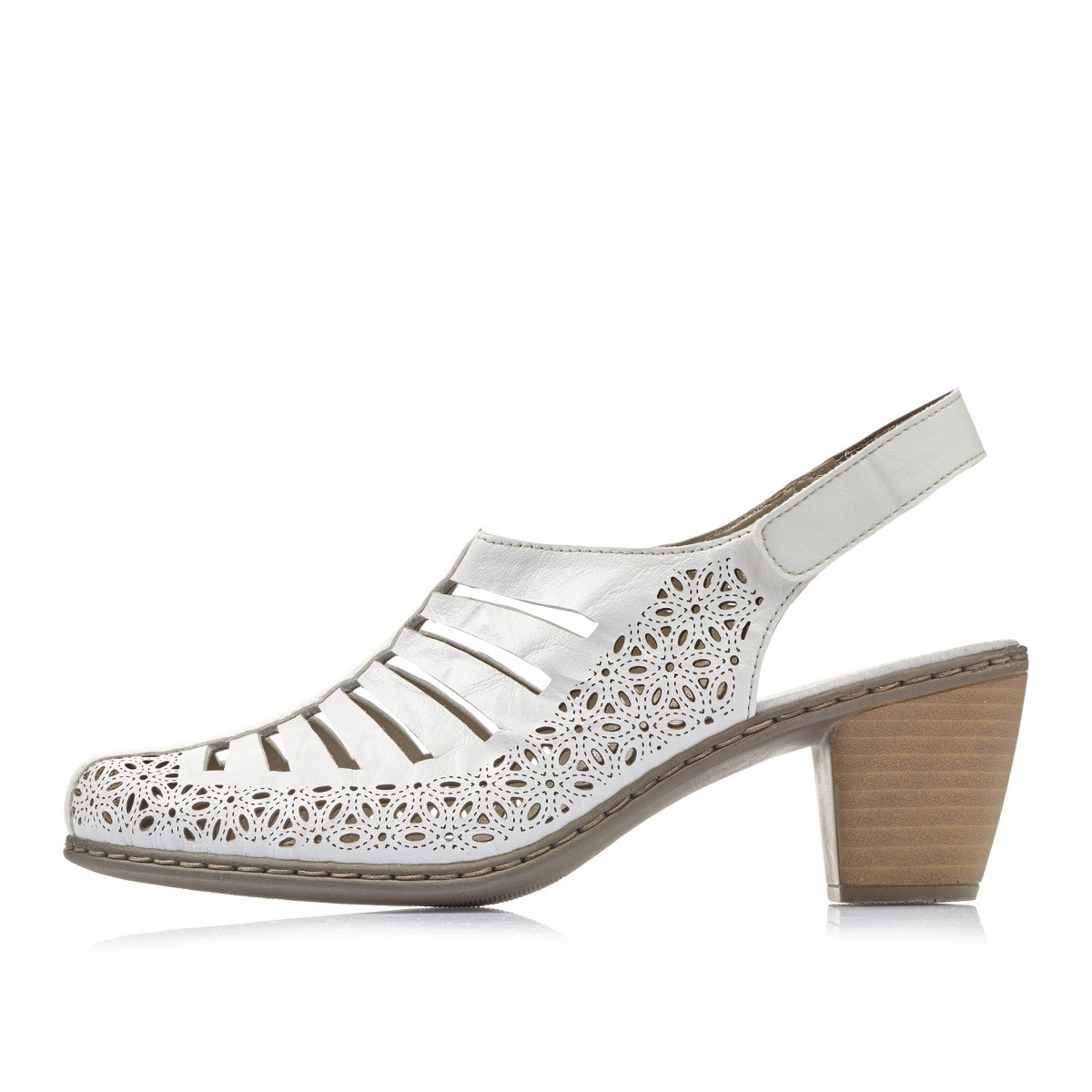 detail Dámské lodičky RIEKER 40959-80 bílá S4