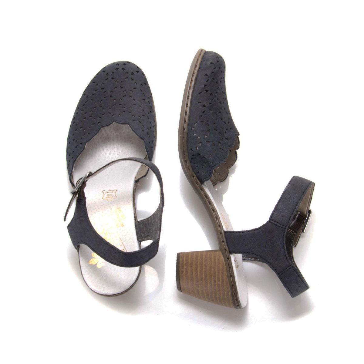 detail Dámské lodičky RIEKER 40972-14 BLAU F/S 9
