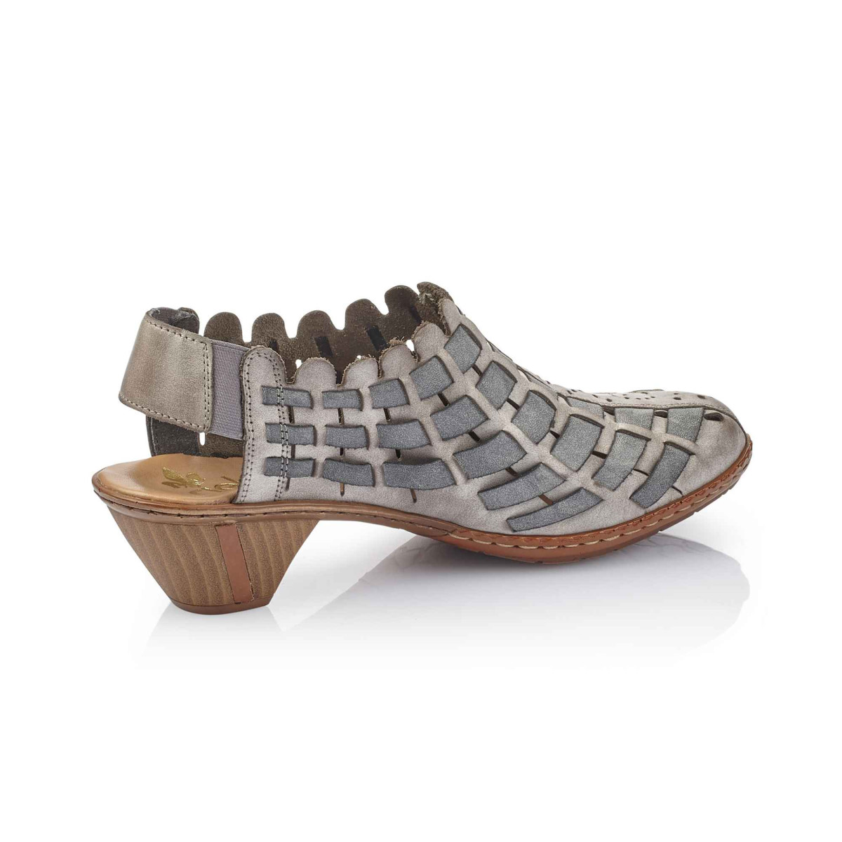 detail Dámské nadměrné lodičky RIEKER 46778-40 GRAU F/S 9