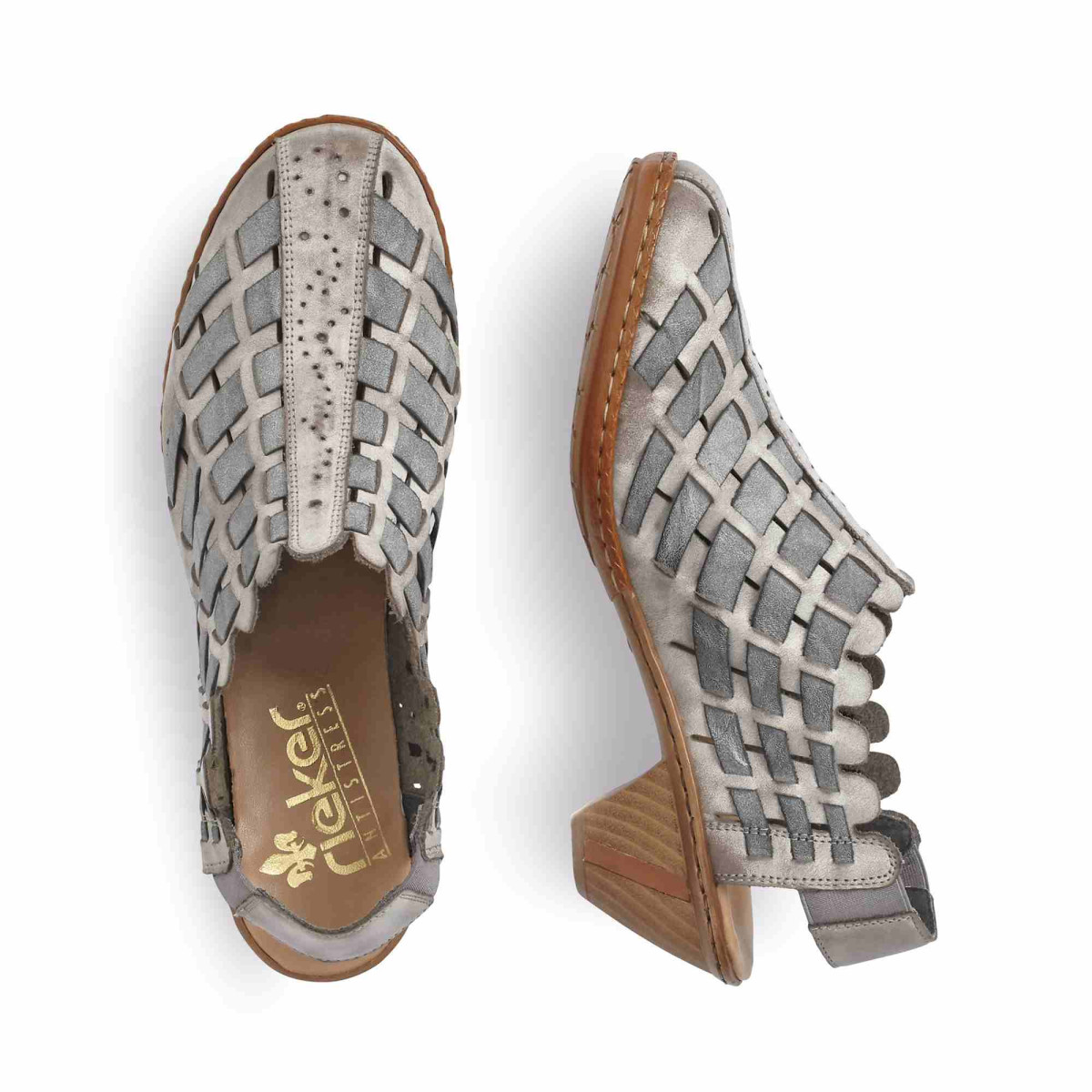 detail Dámské nadměrné lodičky RIEKER 46778-40 GRAU F/S 9