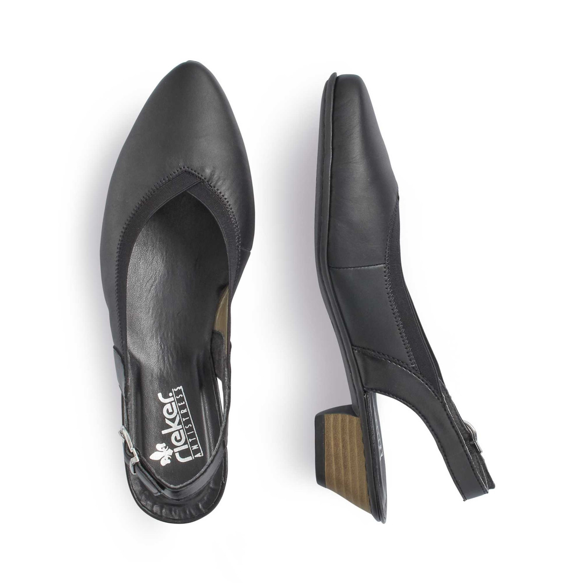 detail Dámské nadměrné lodičky RIEKER 58063-00 SCHWARZ F/S 9