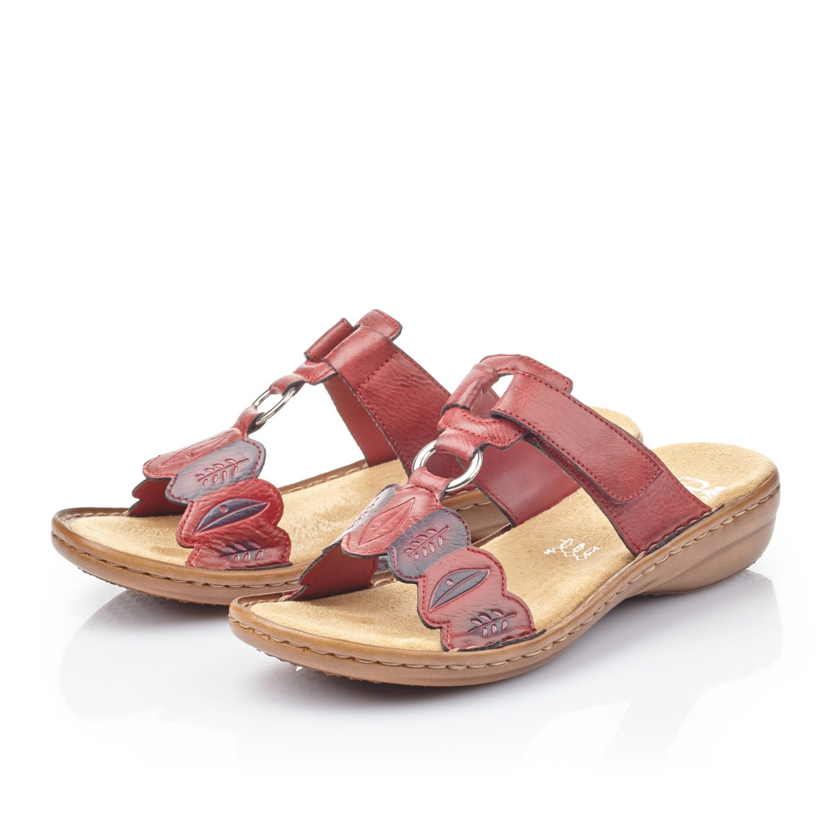 detail Dámské nazouváky RIEKER 608R4-35 ROT KOMBI S0