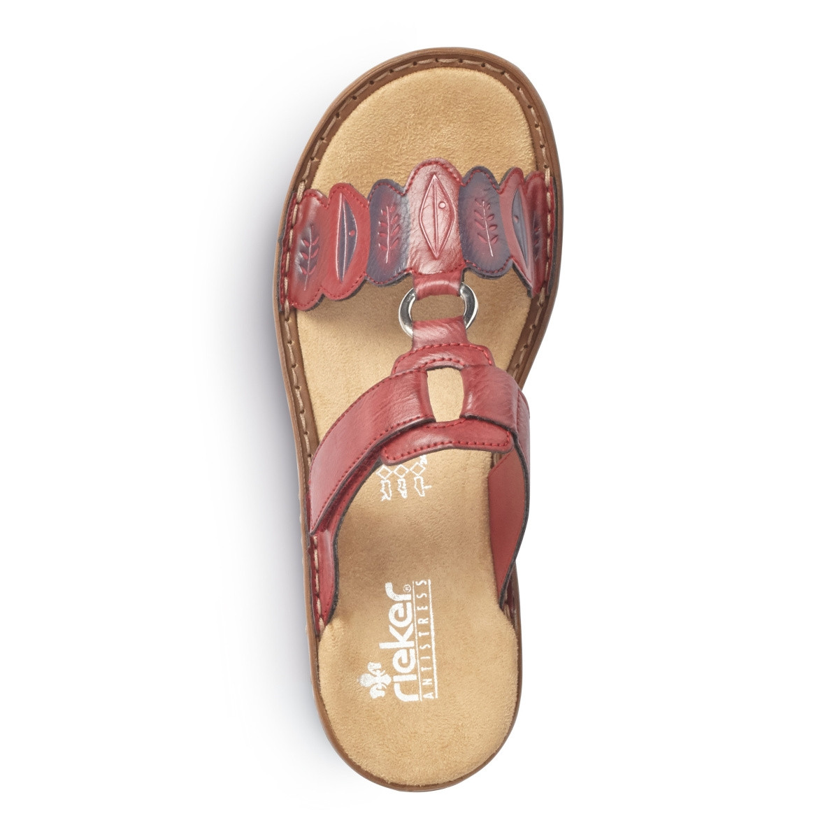 detail Dámské nazouváky RIEKER 608R4-35 ROT KOMBI S0