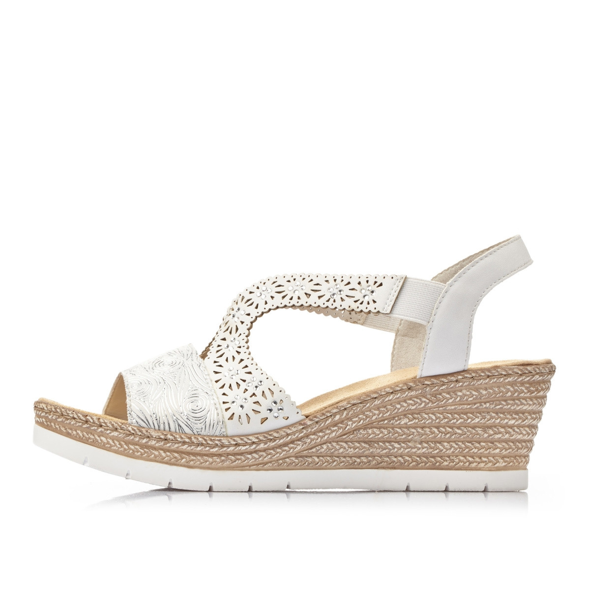 detail Dámské sandály RIEKER 61916-80 bílá S5