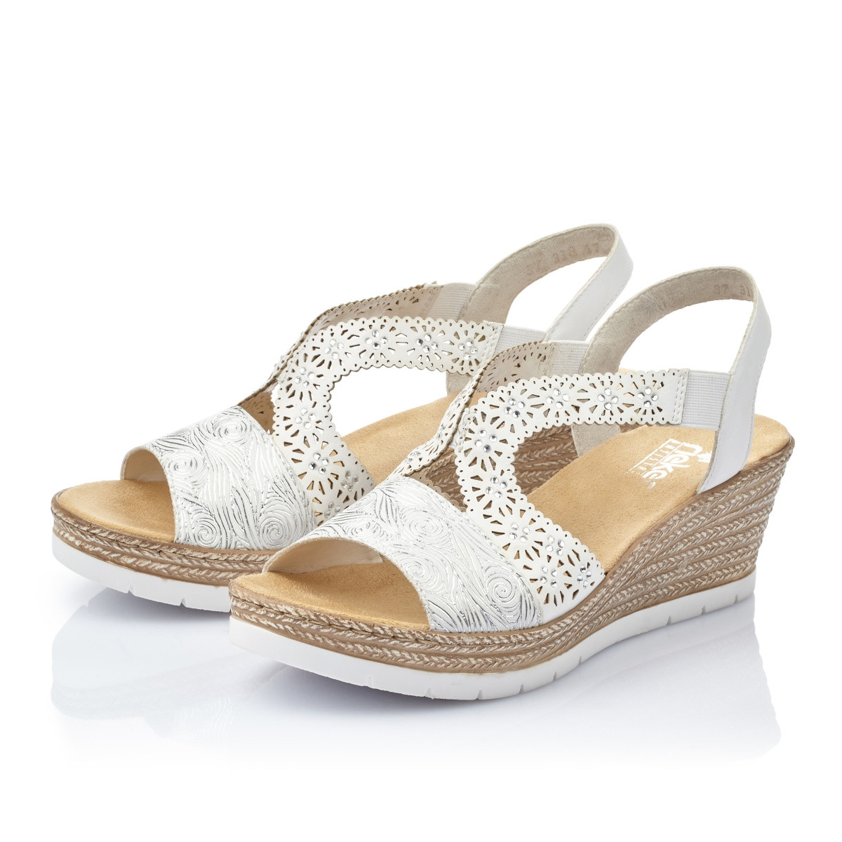 detail Dámské sandály RIEKER 61916-80 bílá S5
