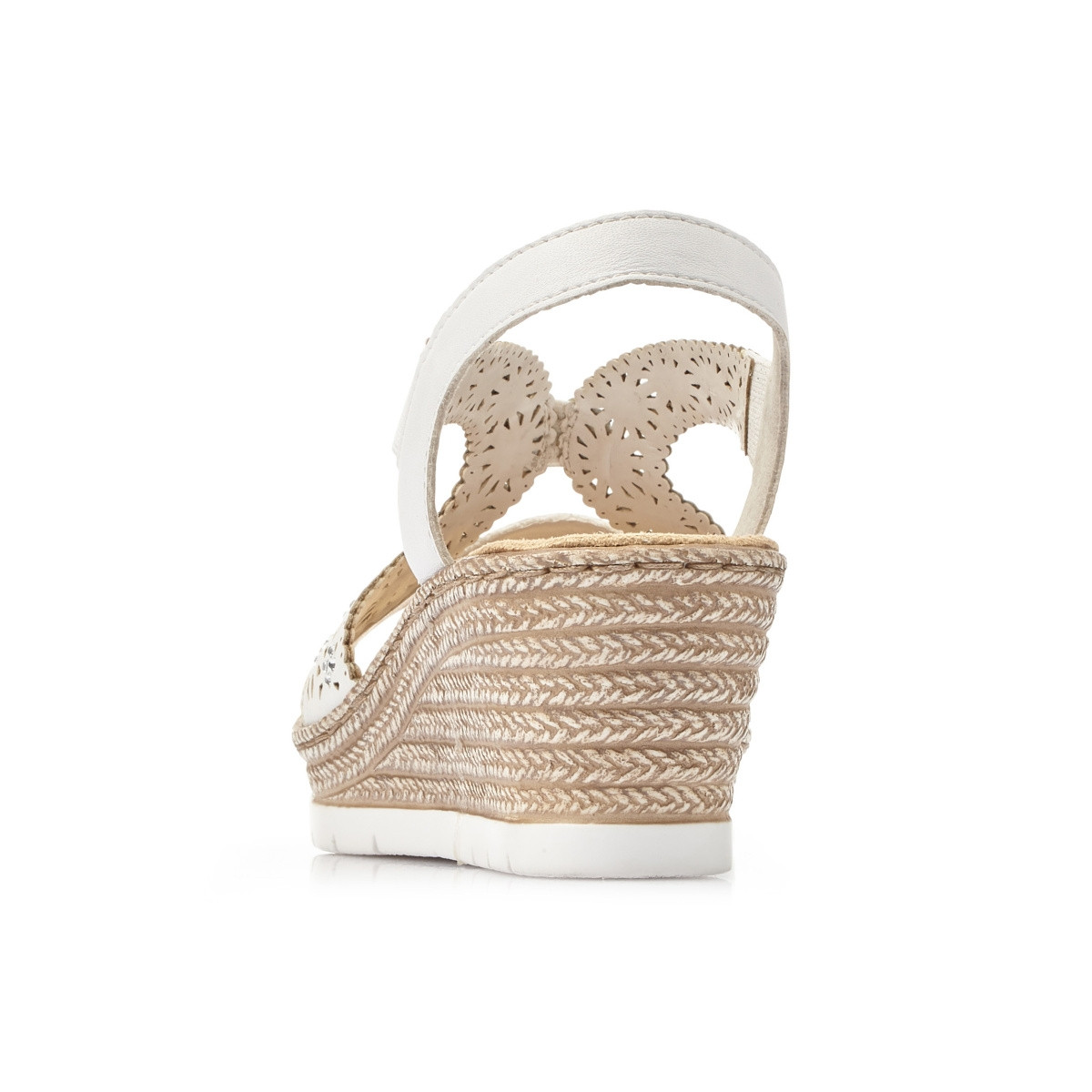 detail Dámské sandály RIEKER 61916-80 bílá S5