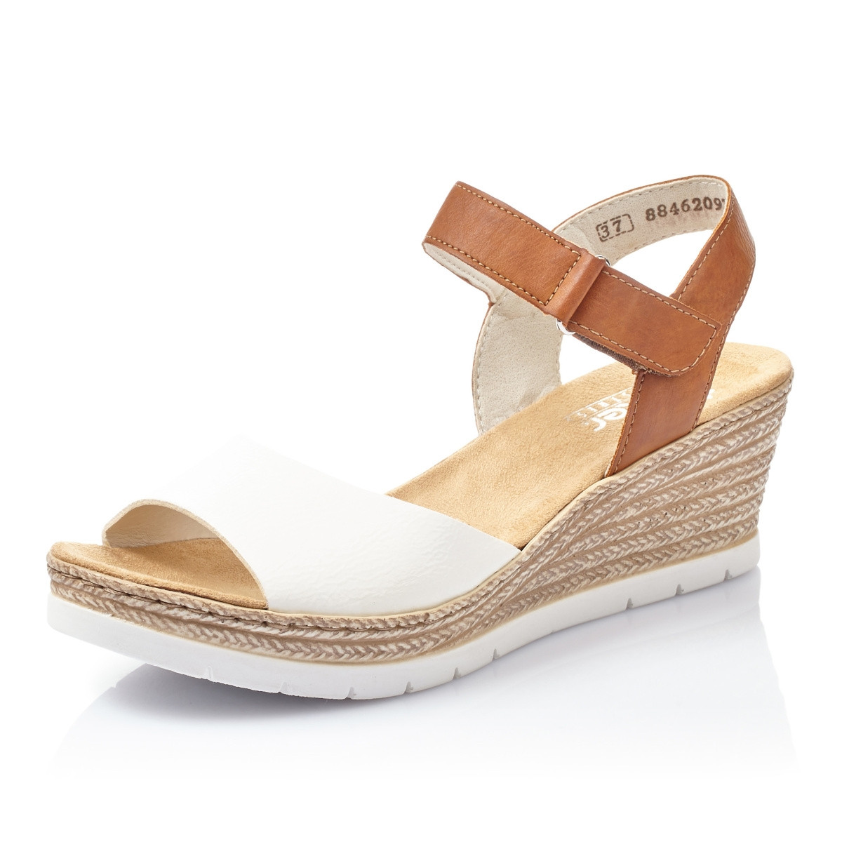 detail Dámské nadměrné sandály RIEKER 61953-80 WEISS KOMBI S0