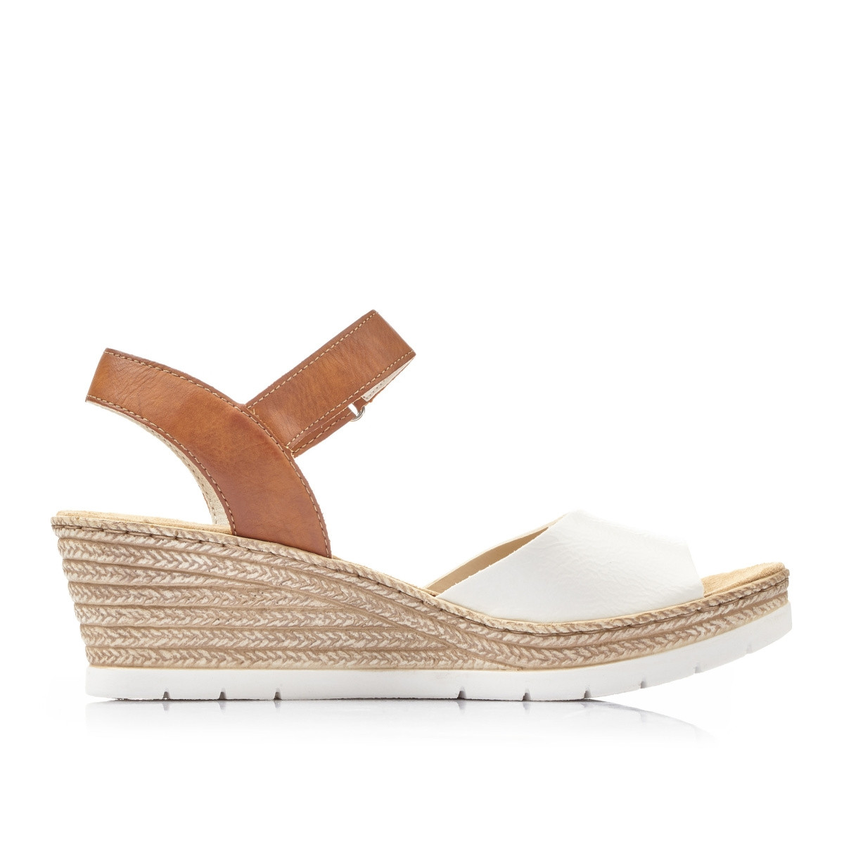 detail Dámské nadměrné sandály RIEKER 61953-80 WEISS KOMBI S0