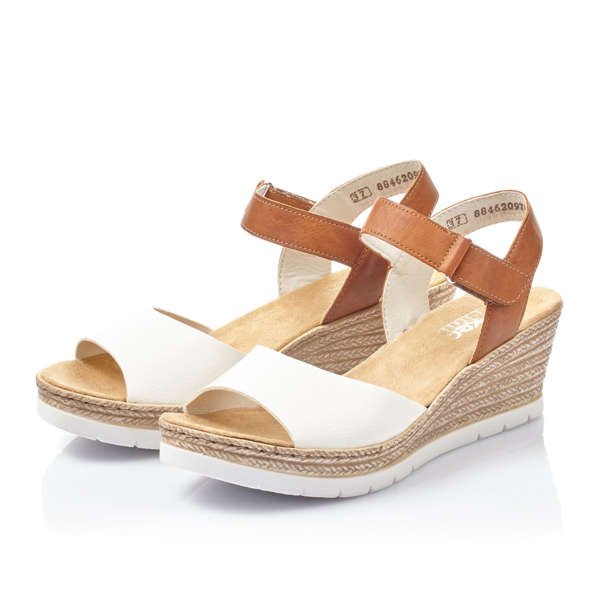 detail Dámské nadměrné sandály RIEKER 61953-80 WEISS KOMBI S0