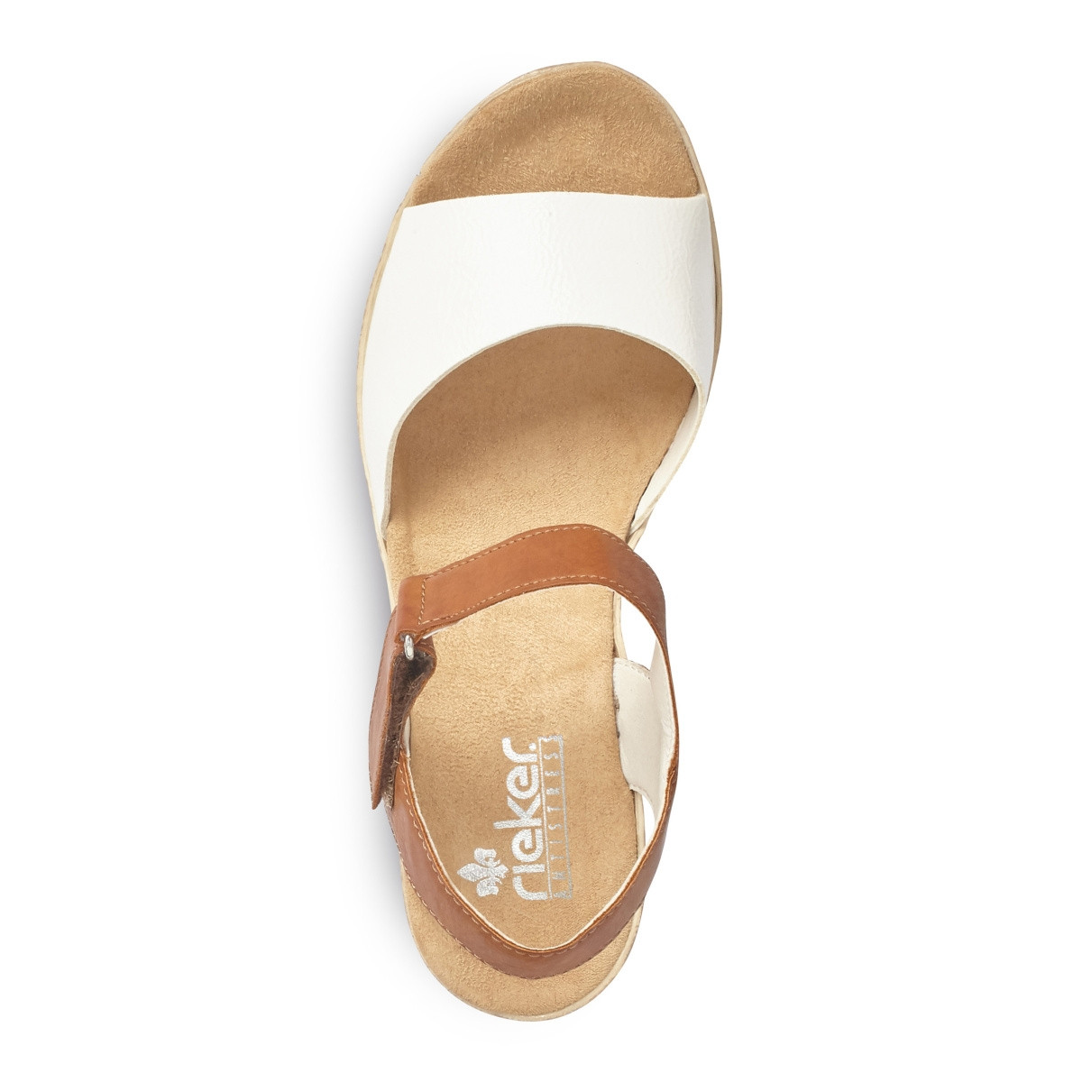 detail Dámské nadměrné sandály RIEKER 61953-80 WEISS KOMBI S0