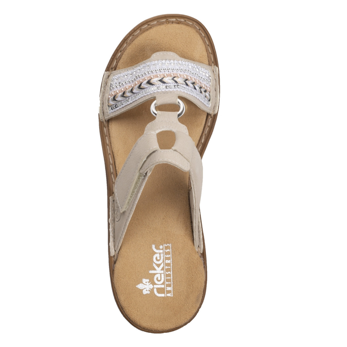 detail Dámské nazouváky RIEKER 628M6-80 bílá S4