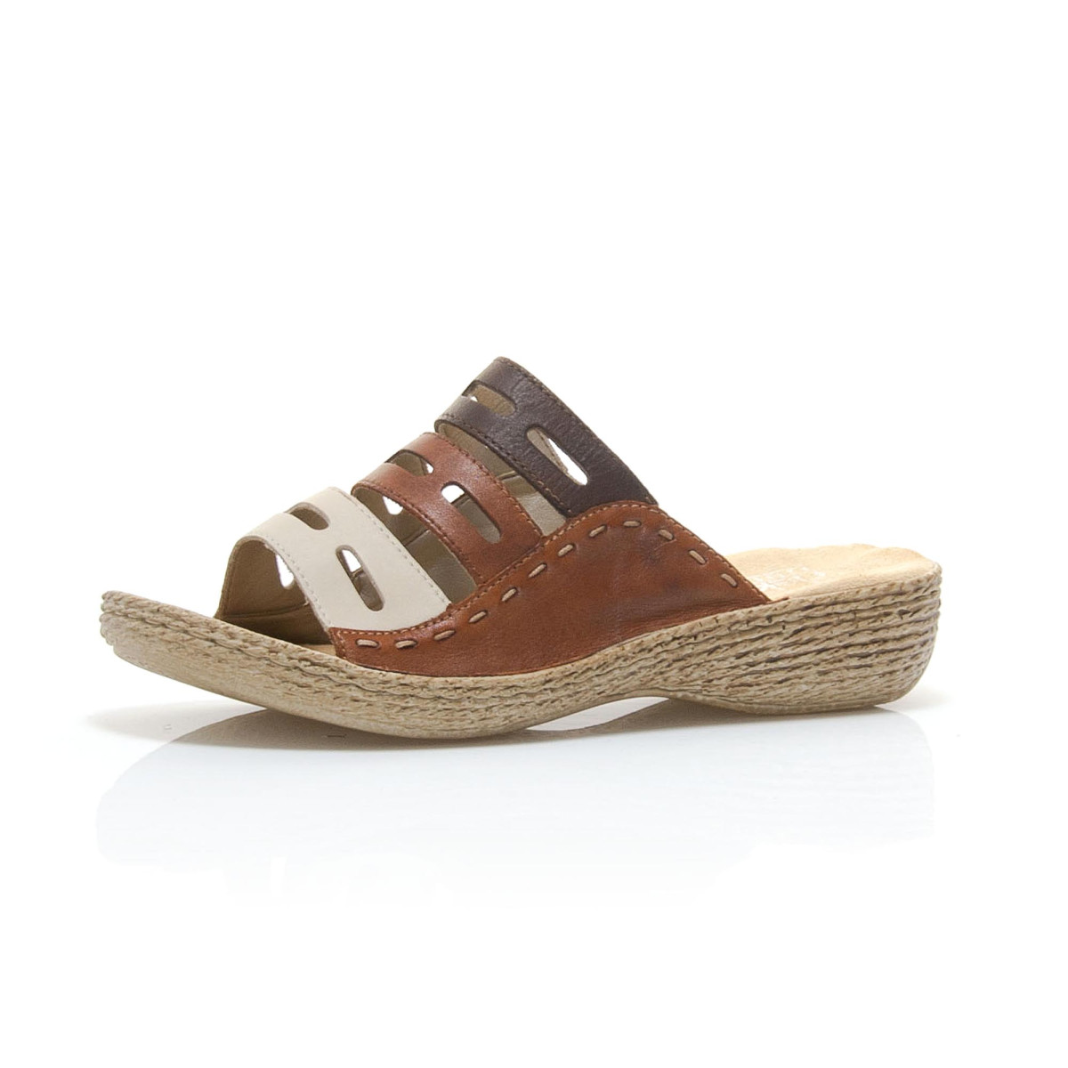 detail Dámské nadměrné nazouváky RIEKER 65835-60 BRAUN KOMBI F/S 9