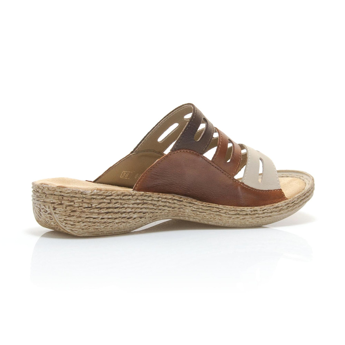 detail Dámské nadměrné nazouváky RIEKER 65835-60 BRAUN KOMBI F/S 9