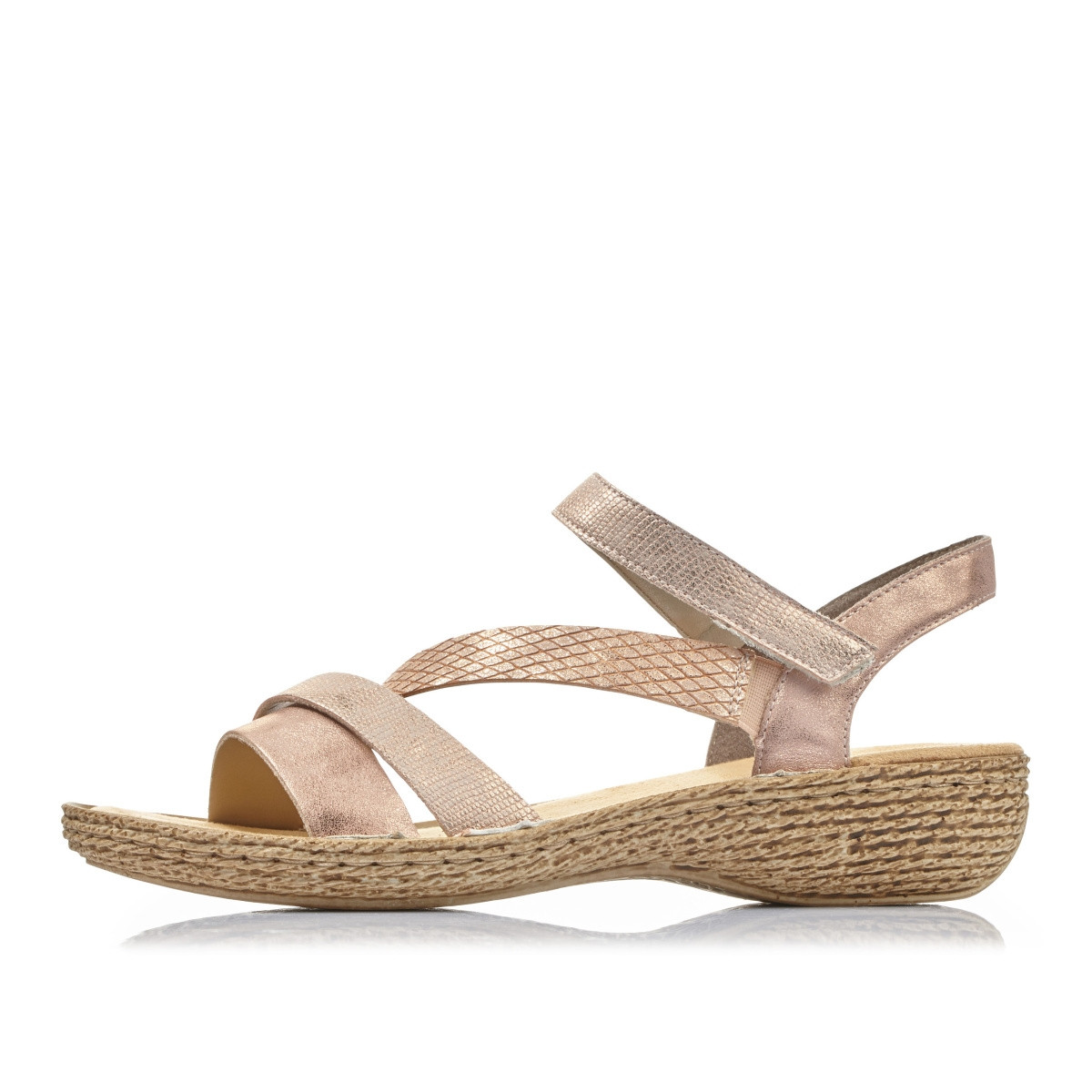 detail Dámské sandály RIEKER 65856-90 ROSE/GOLD S0