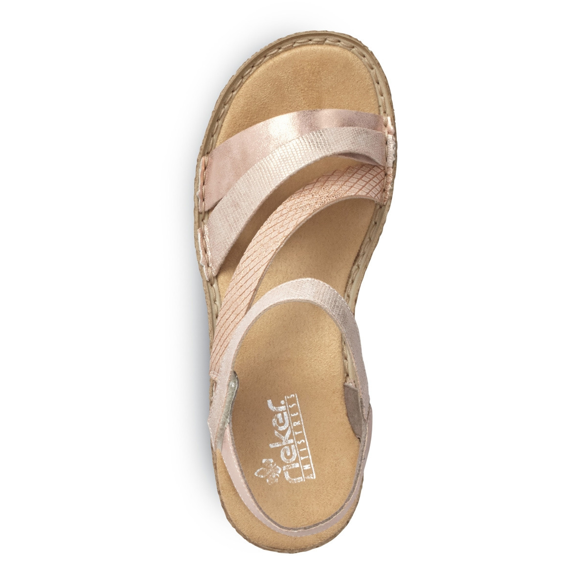 detail Dámské sandály RIEKER 65856-90 ROSE/GOLD S0