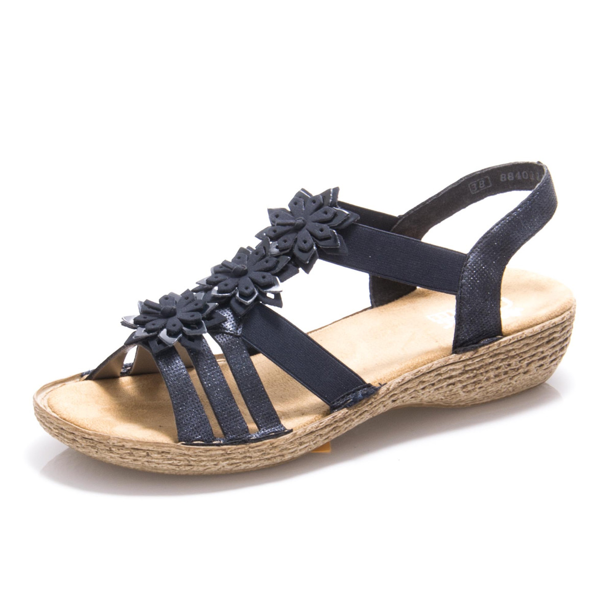 detail Dámské modré sandály RIEKER 65858-14 BLAU F/S 9