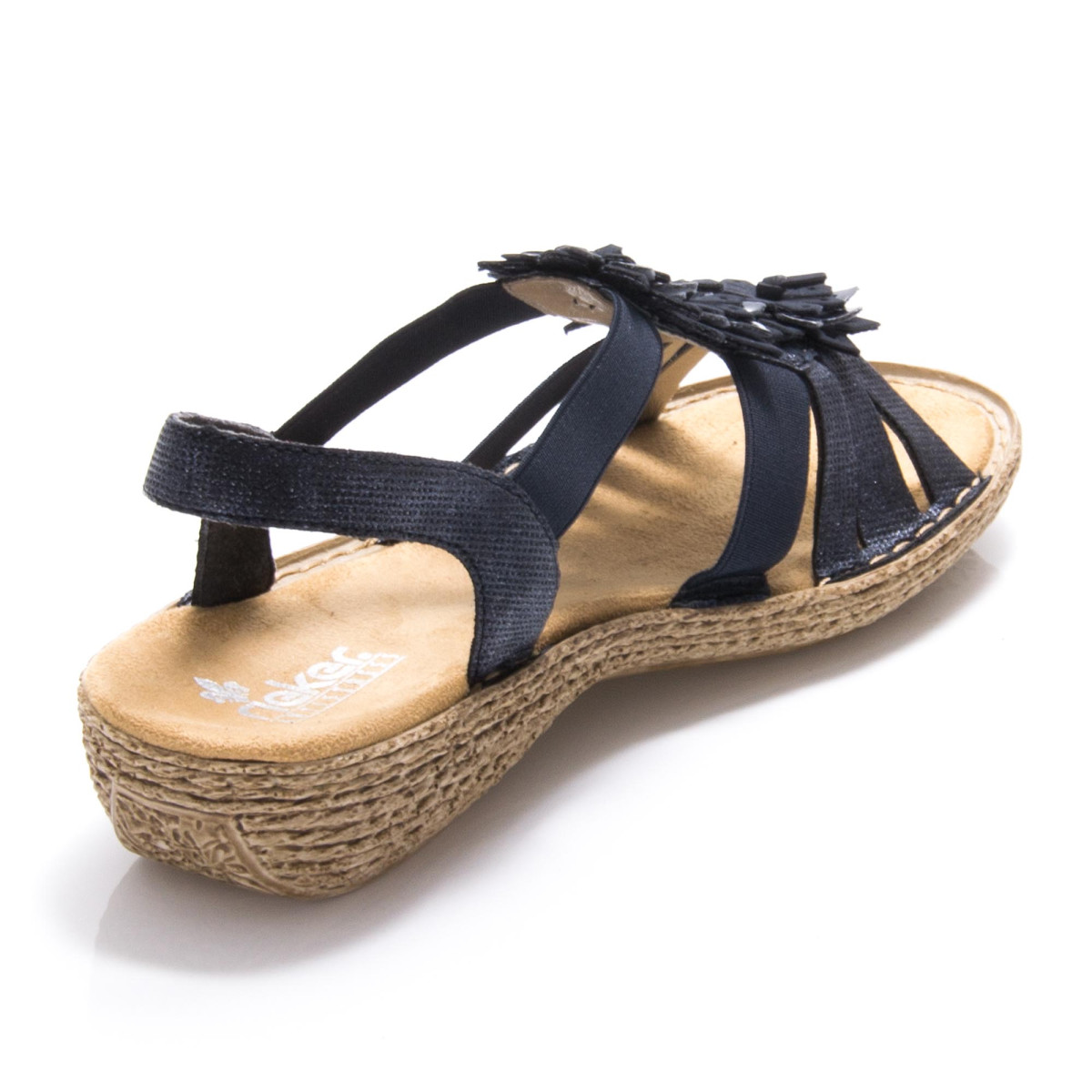 detail Dámské modré sandály RIEKER 65858-14 BLAU F/S 9