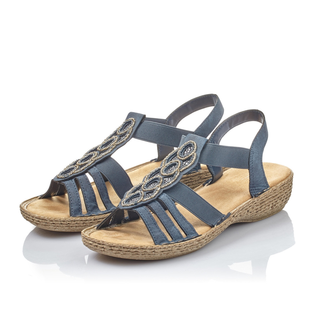 detail Dámské sandály RIEKER RIE-1026025-S0 modrá