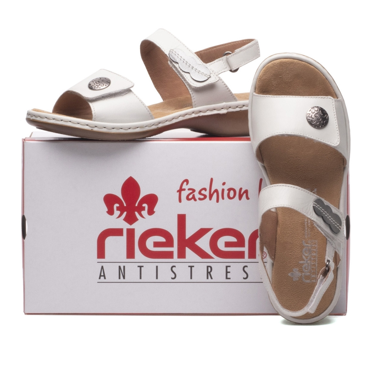detail Dámske sandále RIEKER 659Z3-80 WEISS S0