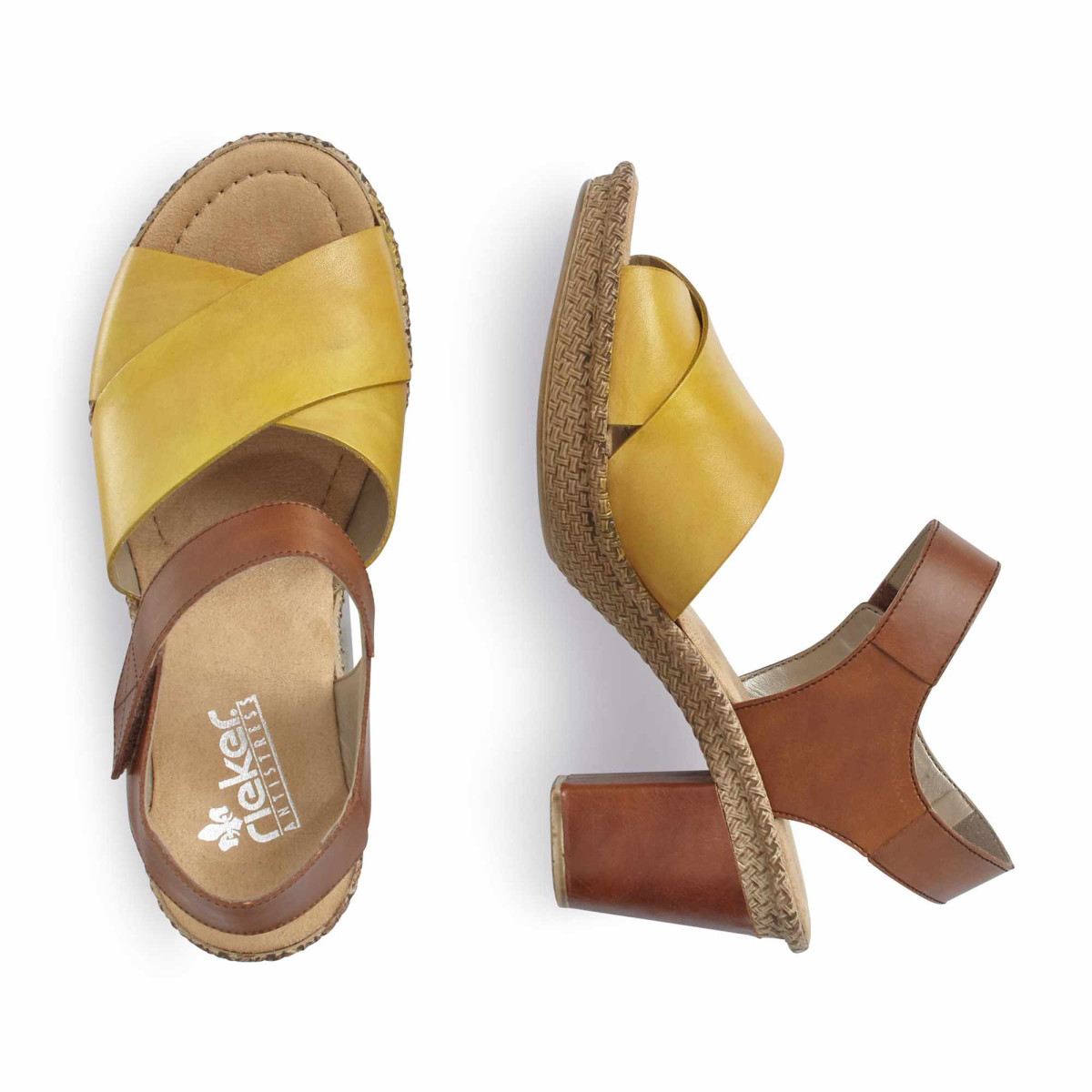 detail Dámska obuv RIEKER 665H1-68 GELB KOMBI F/S 9