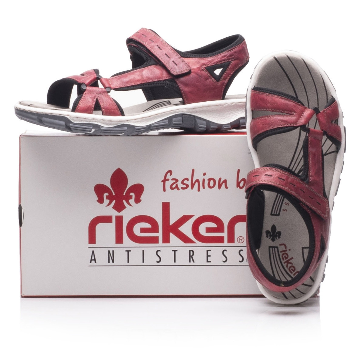 detail Dámské sandály RIEKER 68879-35 ROT KOMBI F/S 9