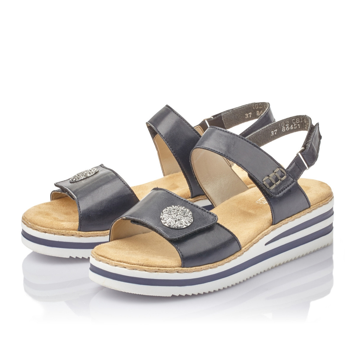 detail Dámské sandály RIEKER RIE-1026115-S1 modrá