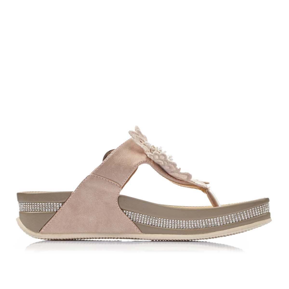 detail Dámské žabky RIEKER RIE-1026121-S0 růžová