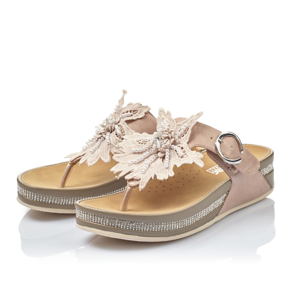 detail Dámské žabky RIEKER RIE-1026121-S0 růžová