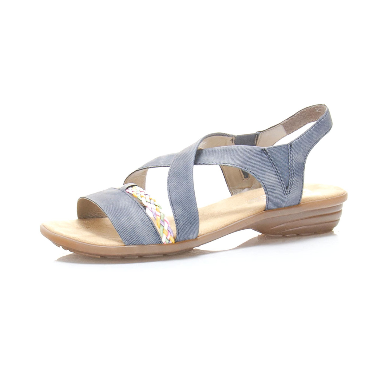 detail Dámské nadměrné sandály RIEKER V3451-15 BLAU F/S 9