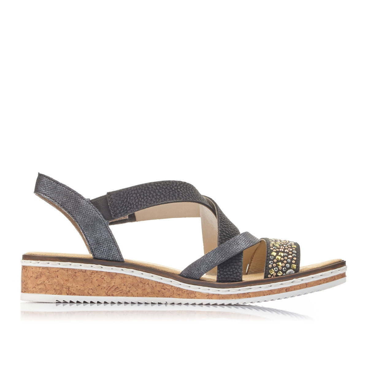 detail Dámské sandály RIEKER RIE-1026136-S1 černá