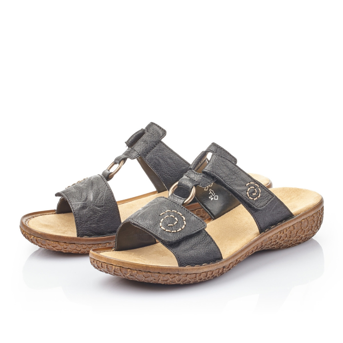 detail Dámské nazouváky RIEKER V69N2-00 černá S3