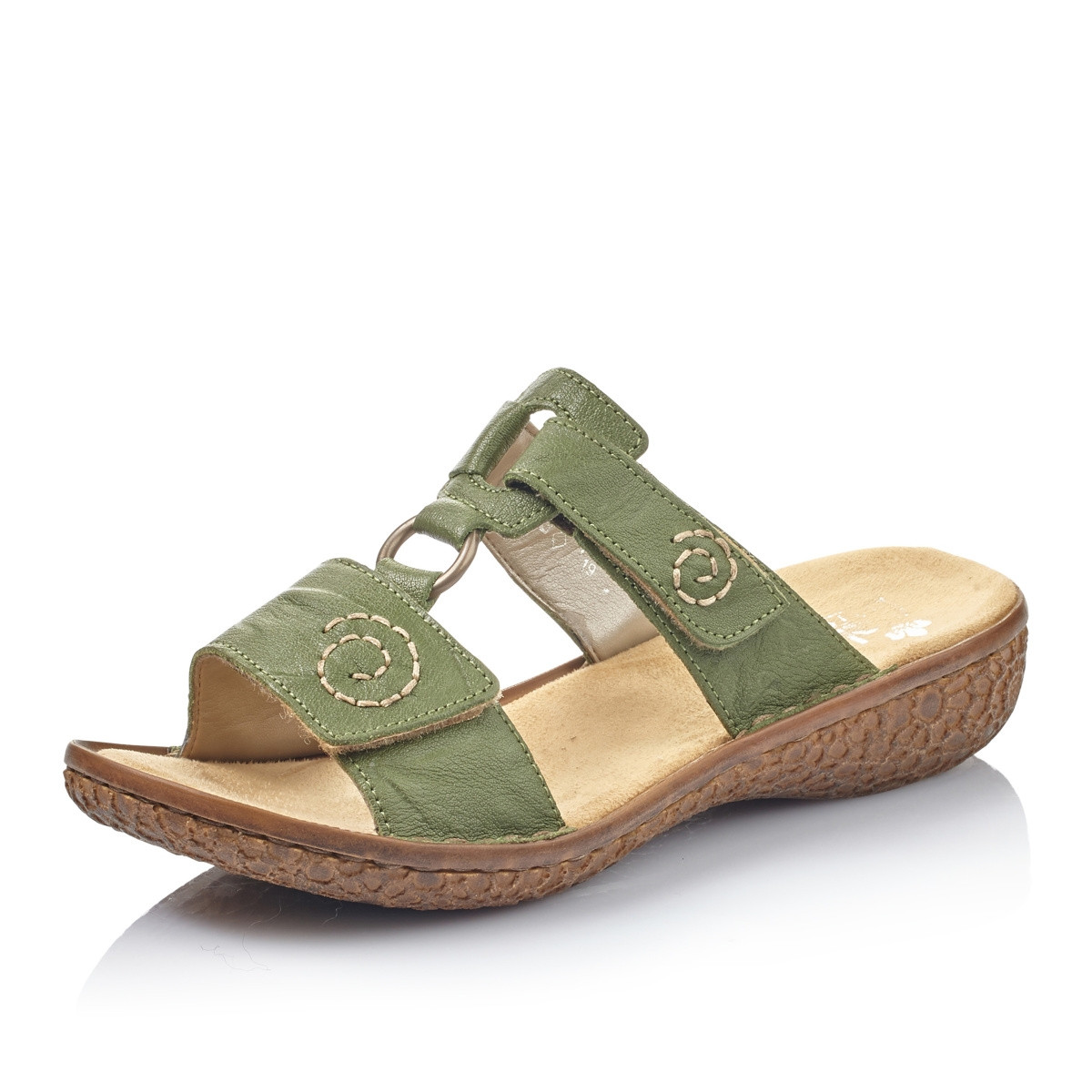 detail Dámské nazouváky RIEKER RIE-1026142-S0 zelená