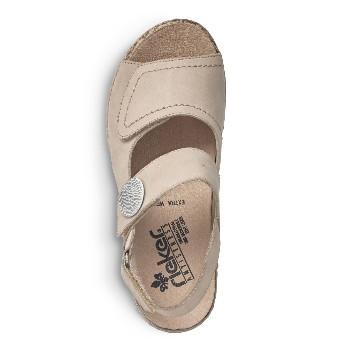 detail Dámské sandály RIEKER V7272-42 béžová S1