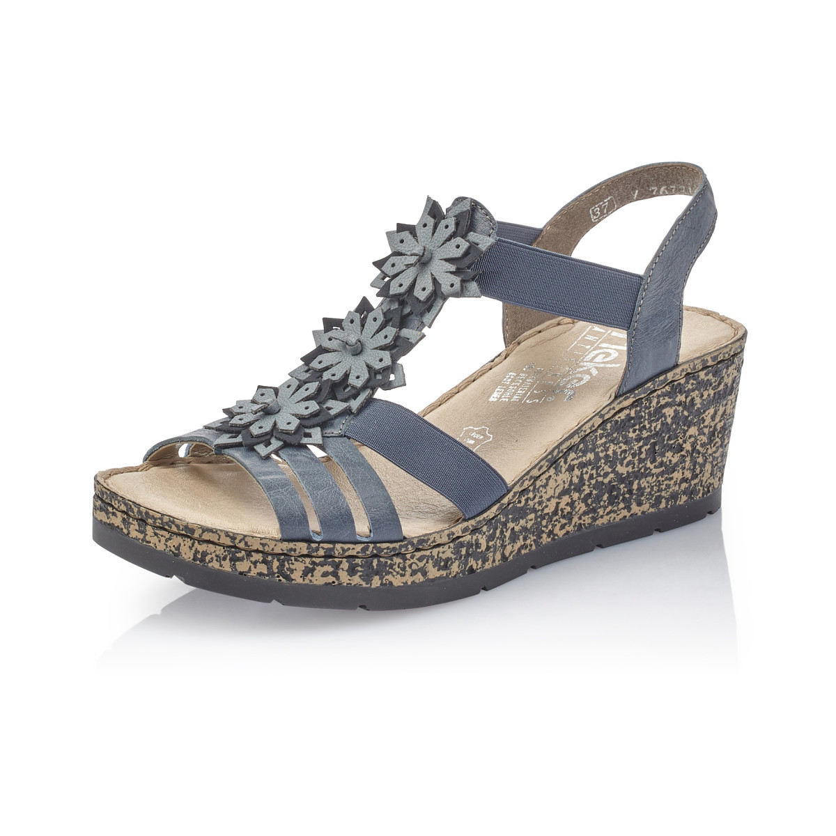 detail Dámské sandály RIEKER V7673-12 BLAU F/S 9