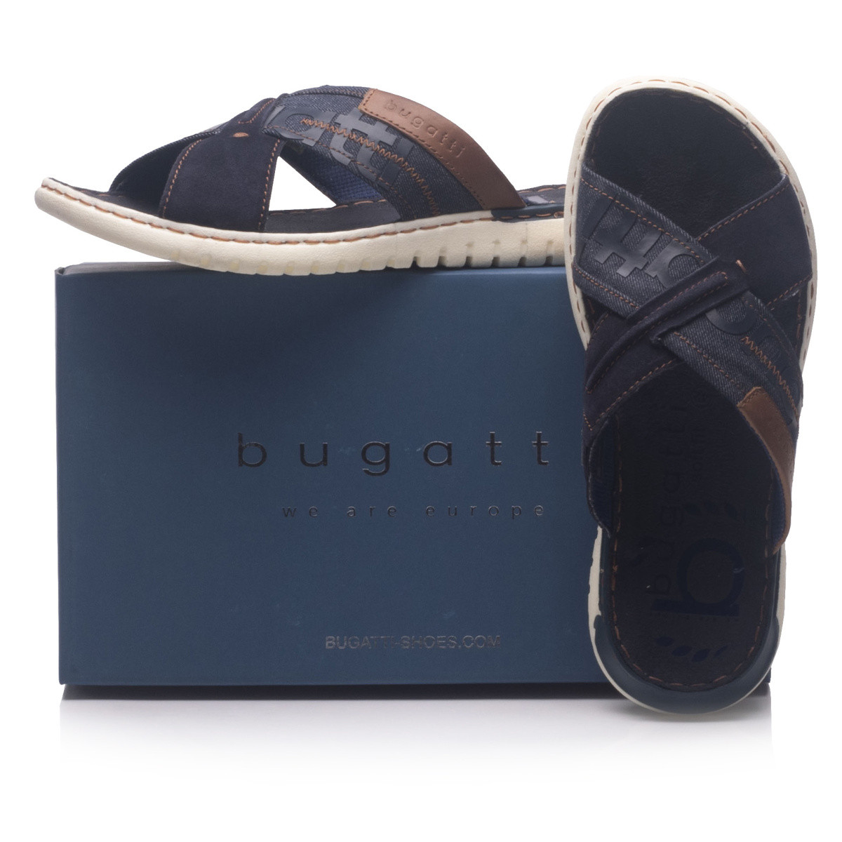 detail Pánské nazouváky BUGATTI 321-70780-6914-4141 DARK BLUE S0
