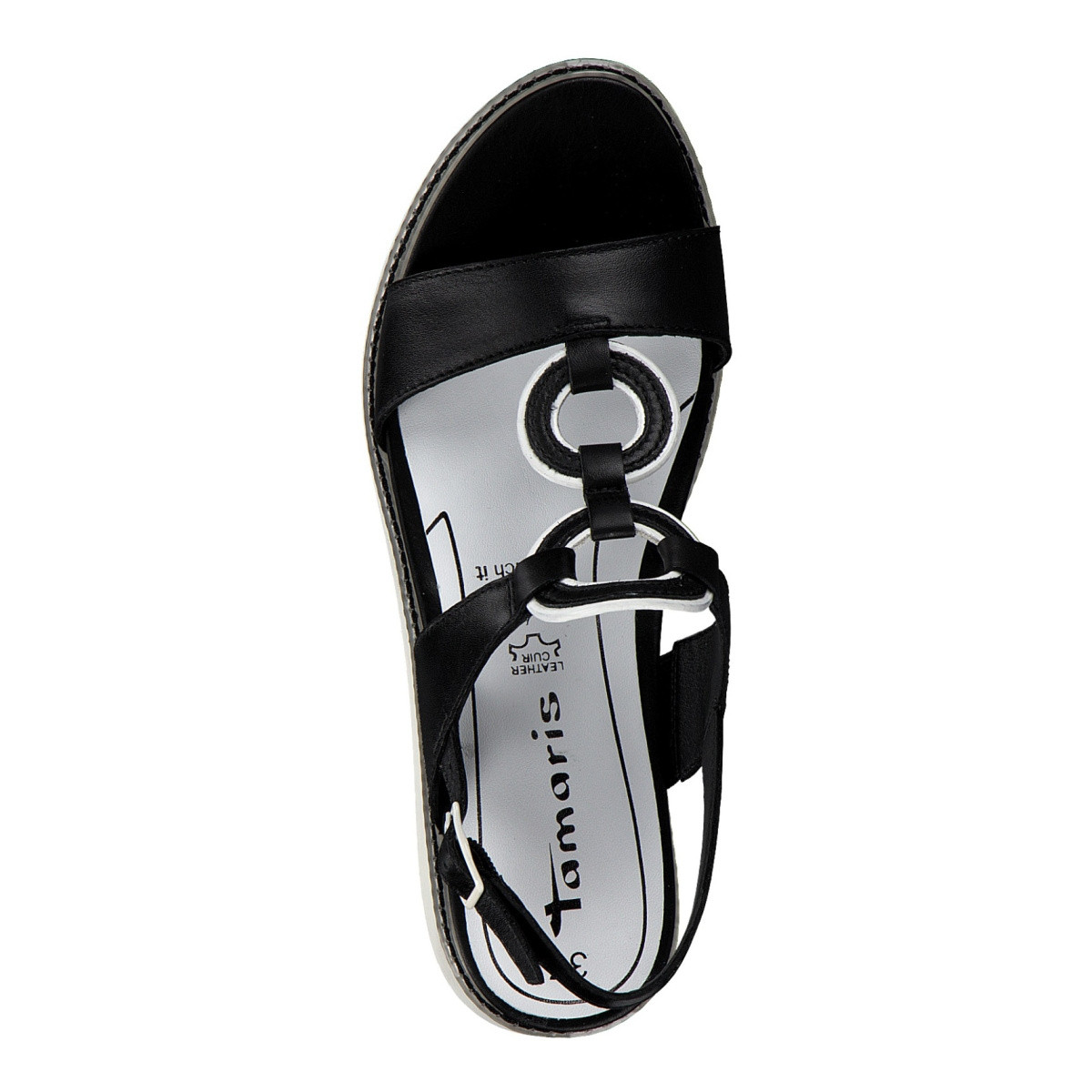 detail Dámské sandály TAMARIS 1-1-28257-34 BLACK/WHITE 005 S0