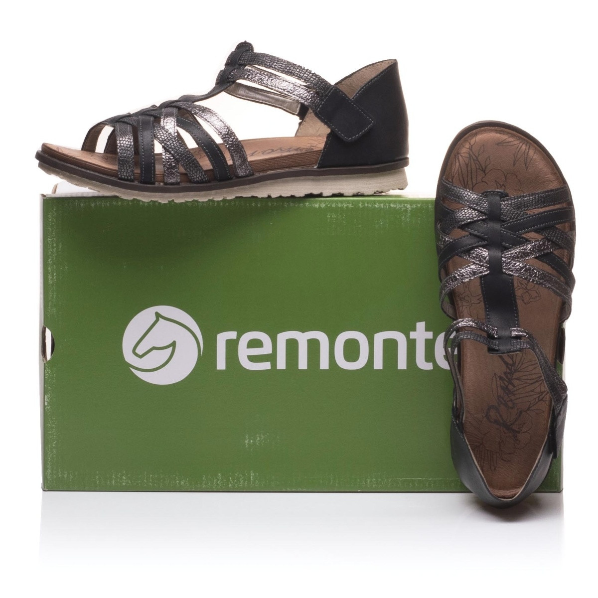 detail Dámske sandále REMONTE R2756-02 SCHWARZ S0