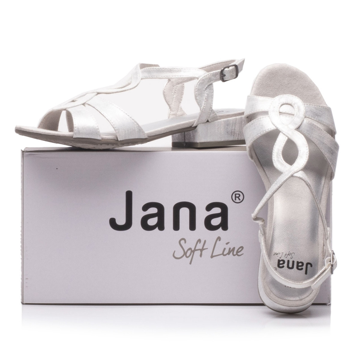 detail Dámské sandály JANA 8-8-28262-24 WHITE MET STRU 193 S0
