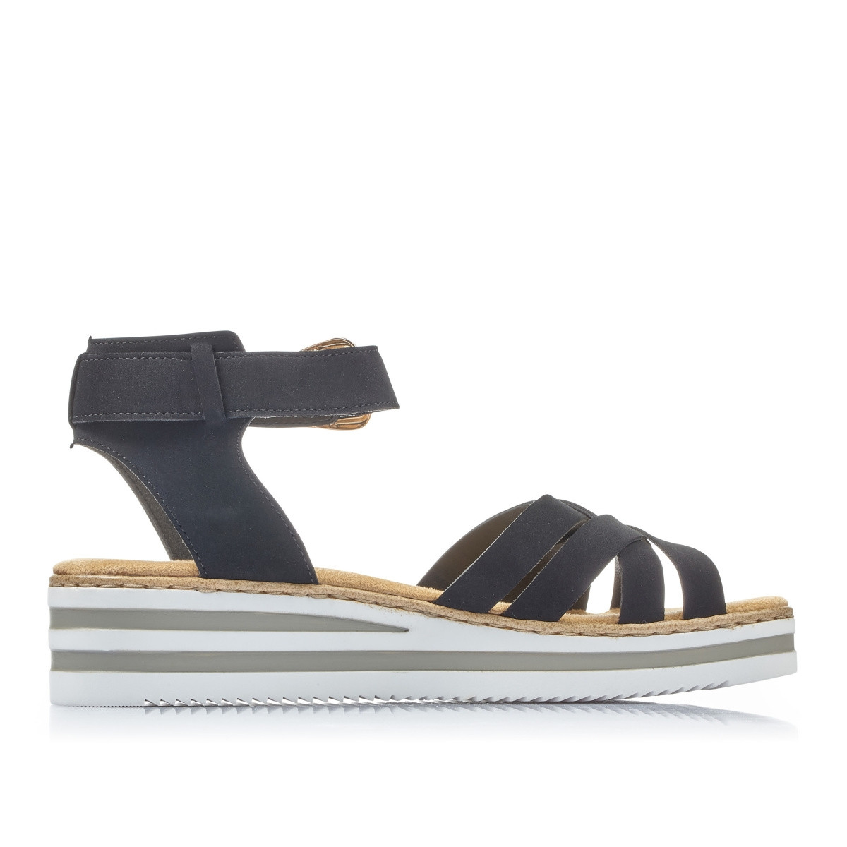 detail Dámské sandály RIEKER V02C6-00 černá S1