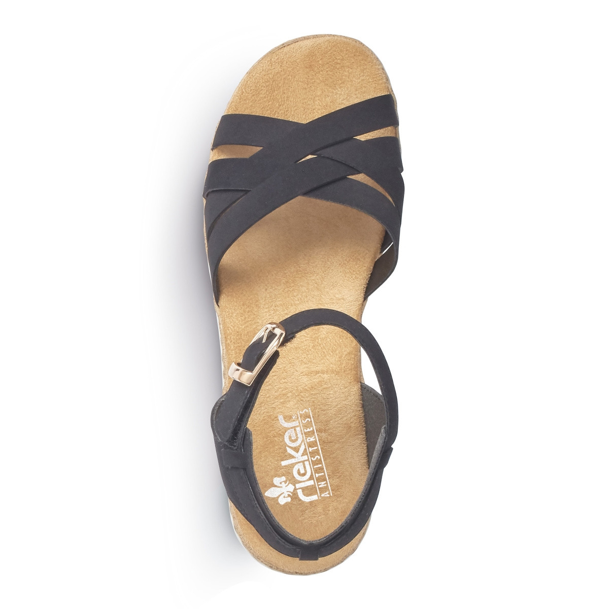 detail Dámské sandály RIEKER V02C6-00 černá S1