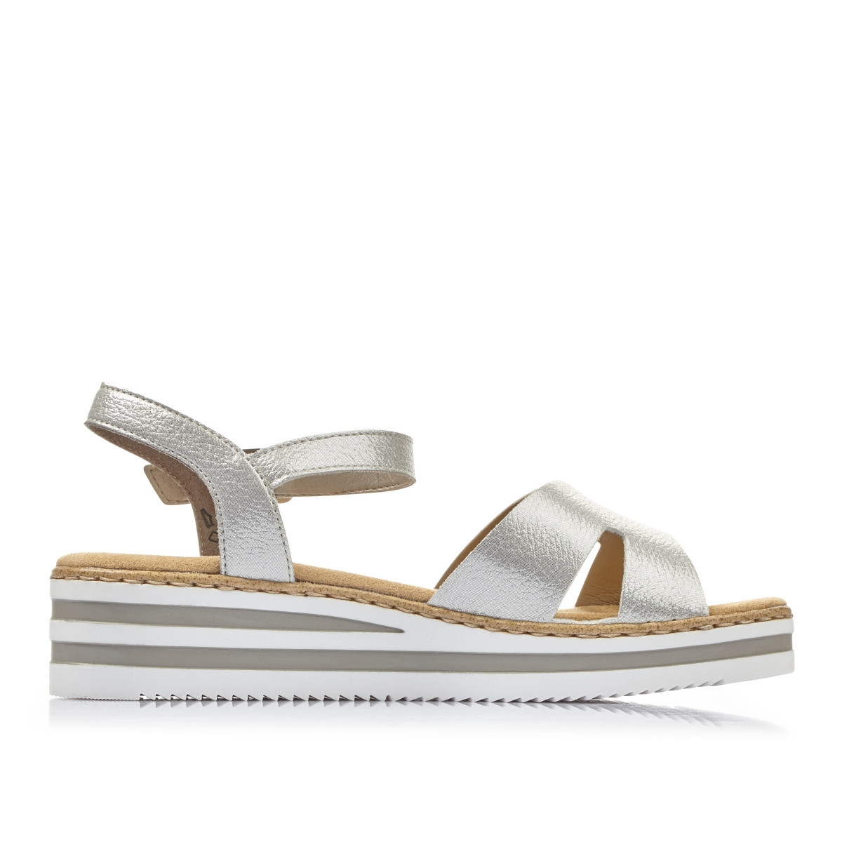 detail Dámske sandále RIEKER V0254-90 SILBER/PLATIN S0