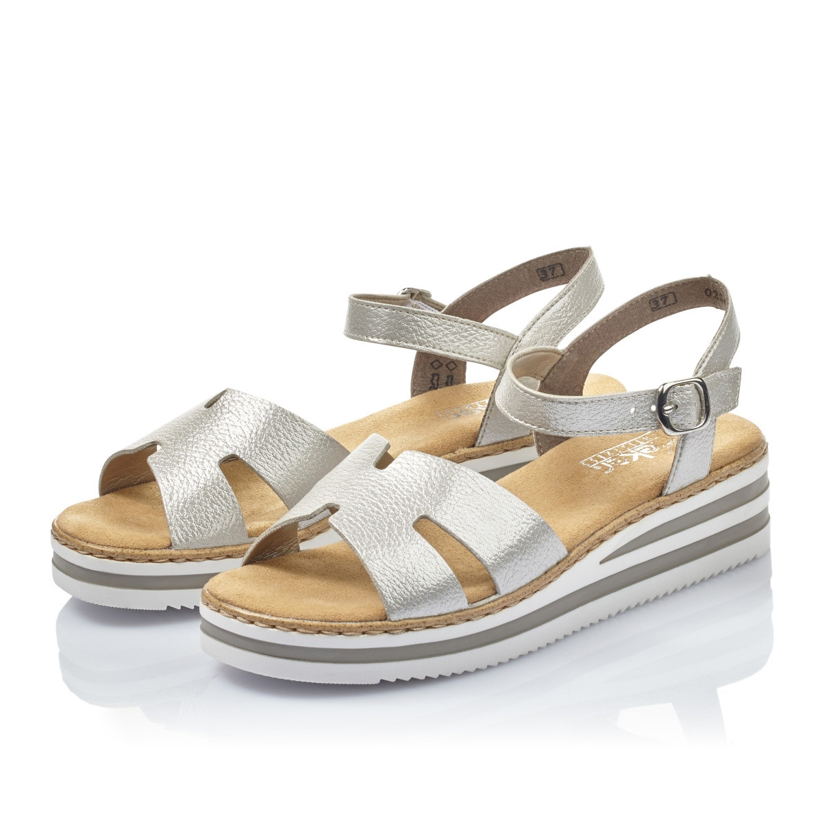 detail Dámske sandále RIEKER V0254-90 SILBER/PLATIN S0