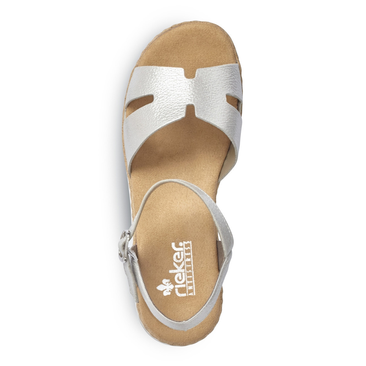 detail Dámske sandále RIEKER V0254-90 SILBER/PLATIN S0