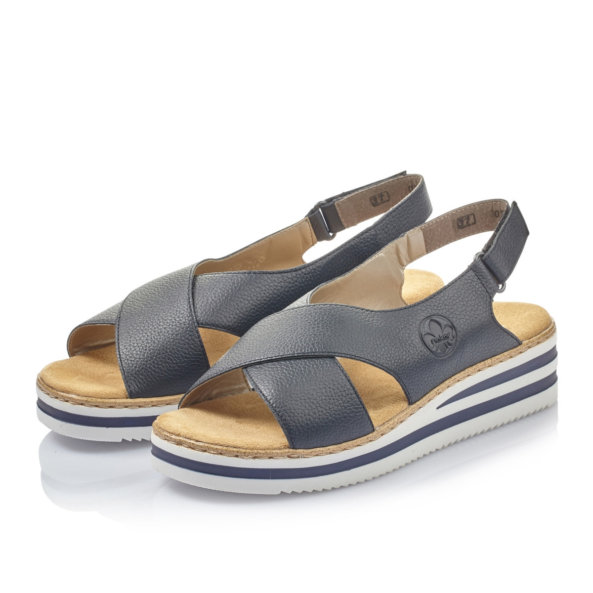 detail Dámské sandály RIEKER V0271-14 modrá S1